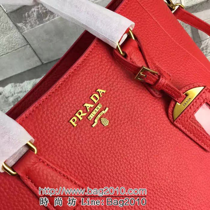 普拉達PRADA原單 2018最新爆款 1BA056 荔枝紋牛皮手提肩背包媲美專櫃 PHY1133